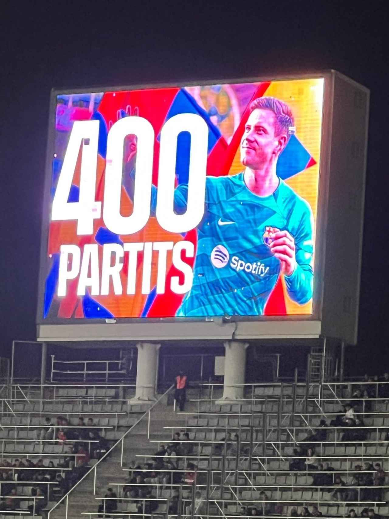 El Barça celebra los 400 partidos de Ter Stegen en el partido contra el Mallorca