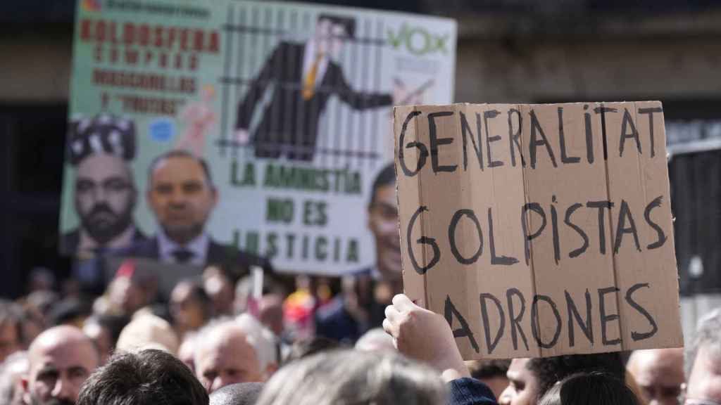 Manifestación contra la ley amnistía, este domingo en la plaza Sant Jaume de Barcelona