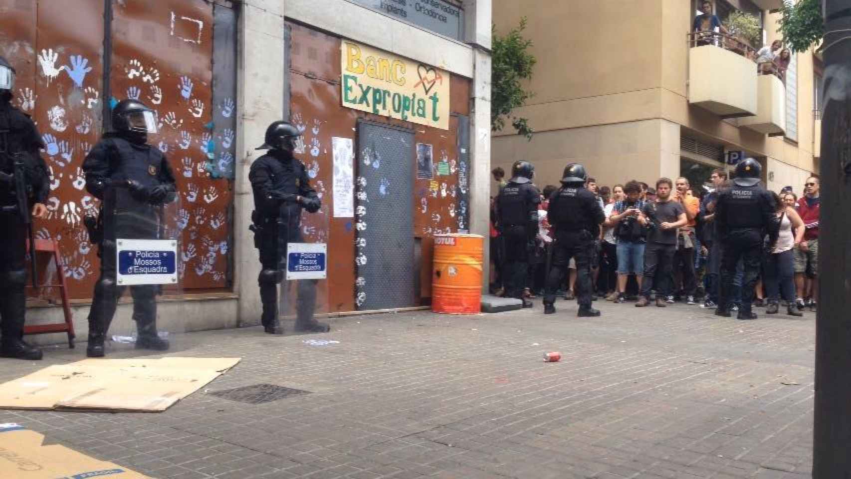 Desalojo del Banc Expropiat en Barcelona en 2016