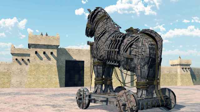 Recreación virtual del caballo de Troya