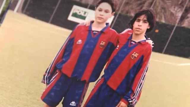 Iniesta y Troiteiro, en su etapa como jugadores del Barça