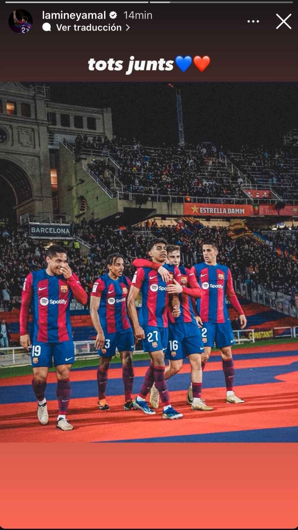 Lamine Yamal celebra su gol ante el Mallorca