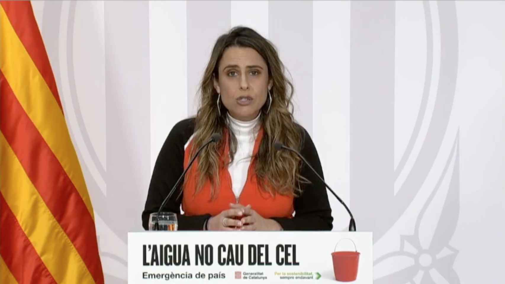 La portavoz de la Generalitat, Patrícia Plaja, en la rueda de prensa posterior al Consell Executiu del 12 de marzo del 2024