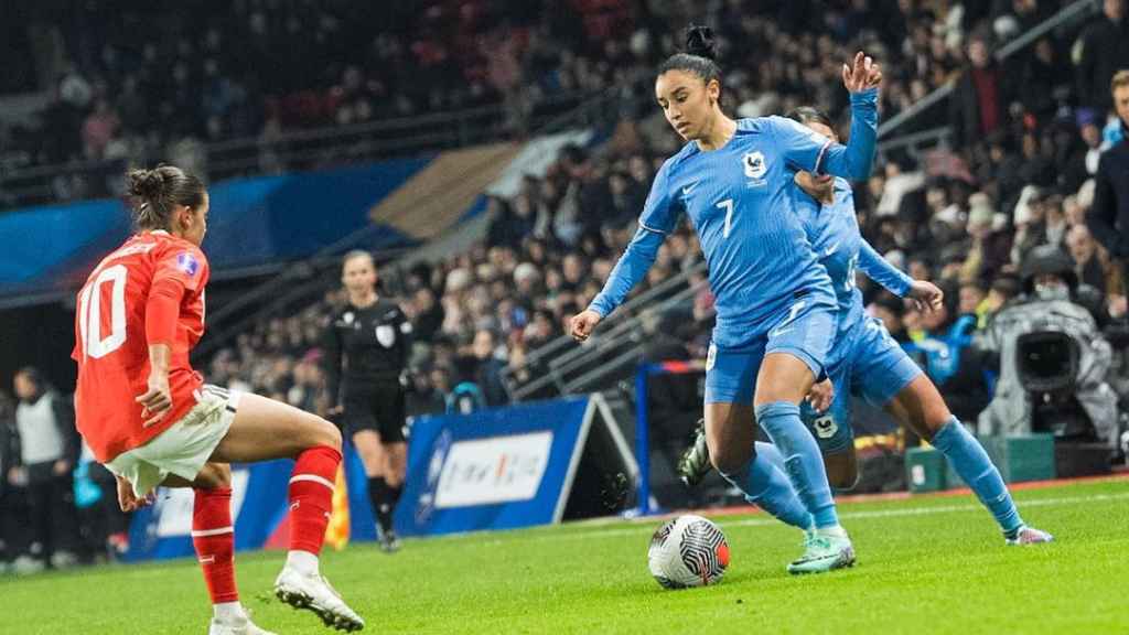 Sakina Karchaoui, en un partido de Francia