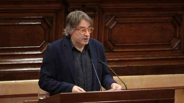 El diputado de Junts y exalcalde de Ripoll, Jordi Munell, en el hemiciclo del Parlament