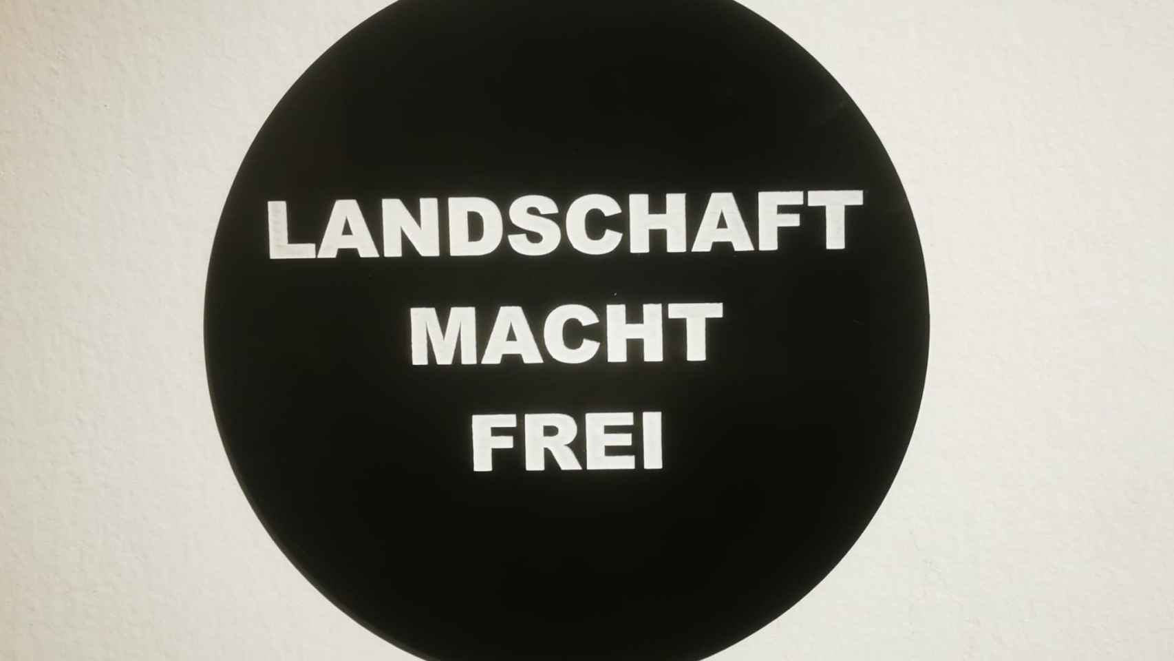 Cartel de la exposición 'Landschaft macht frei'