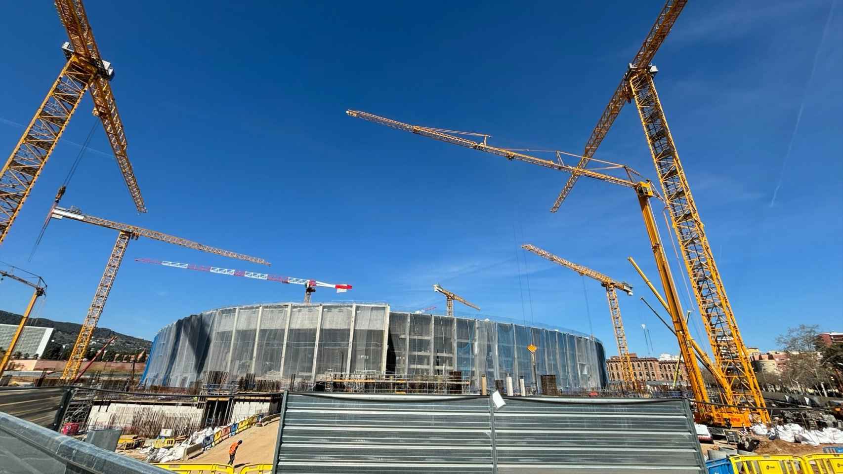 Las obras del nuevo Camp Nou siguen avanzando