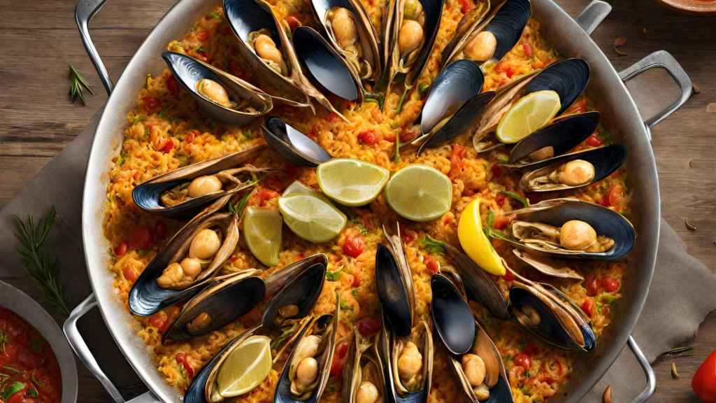 Imagen de una paella generada con IA