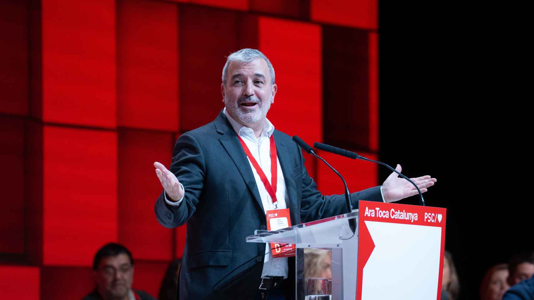 El alcalde de Barcelona, Jaume Collboni, en el 15 Congreso del PSC