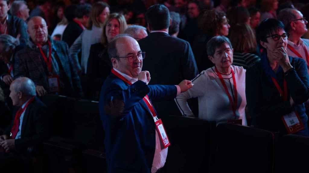 El exministro de Cultura, Miquel Iceta, en el 15 Congreso del PSC