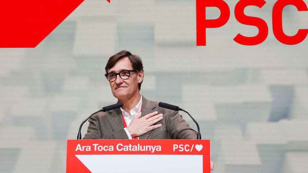 El primer secretario del PSC y candidato al 12M, Salvador Illa, en el 15 Congreso del partido