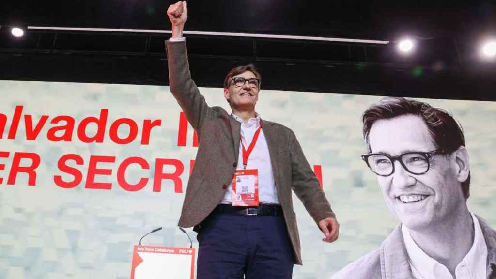 El primer secretario del PSC, Salvador Illa, en el 15 Congreso del partido