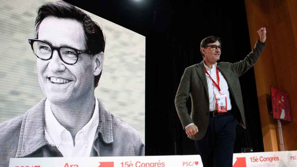 El primer secretario del PSC, Salvador Illa, durante la segunda jornada del XV Congreso del PSC