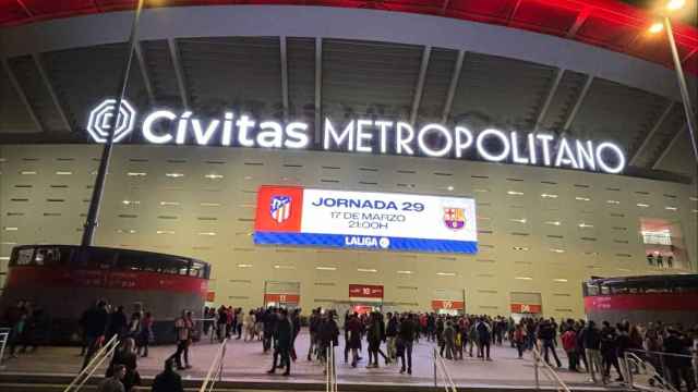 El Wanda Metropolitano, lleno de ambiente antes del Atlético-Barça