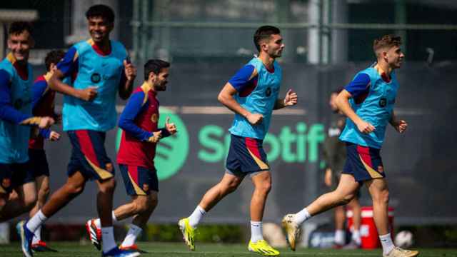 Los futbolistas del Barça preparan el partido contra el Atlético de Madrid