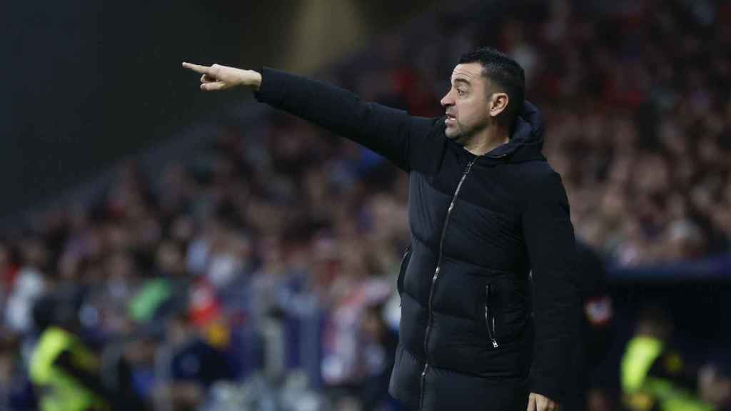 Xavi, contra el Atlético de Madrid