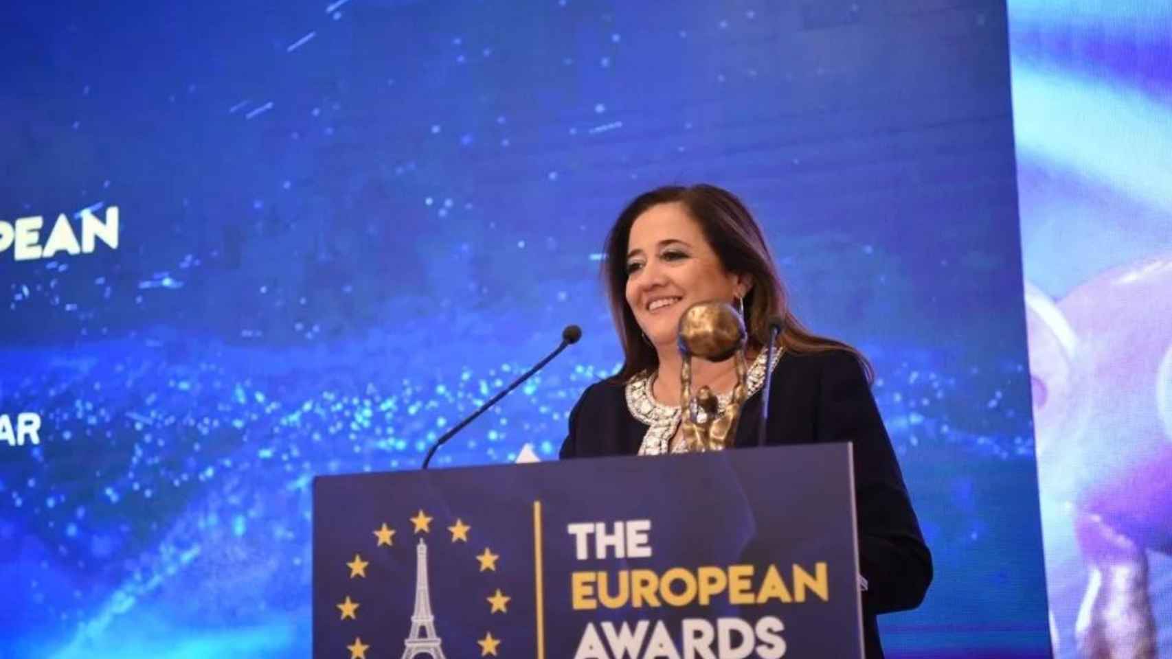 Merche Dalmau recogiendo el premio European Awards en París | CLOS GALENA