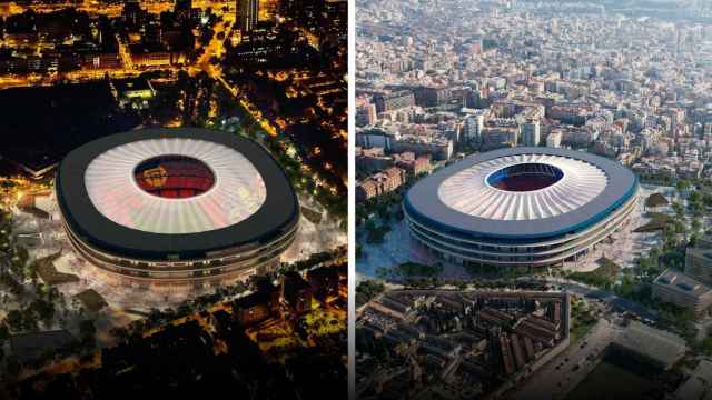 Comparación noche-día del Camp Nou, según las nuevas imágenes