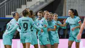 La euforia del Barça Femenino tras el gol de Graham Hansen en Champions League