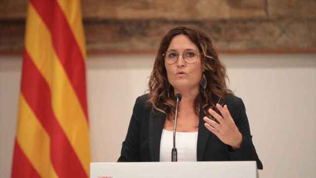 Laura Vilagrà, consejera de Presidencia, en una rueda de prensa
