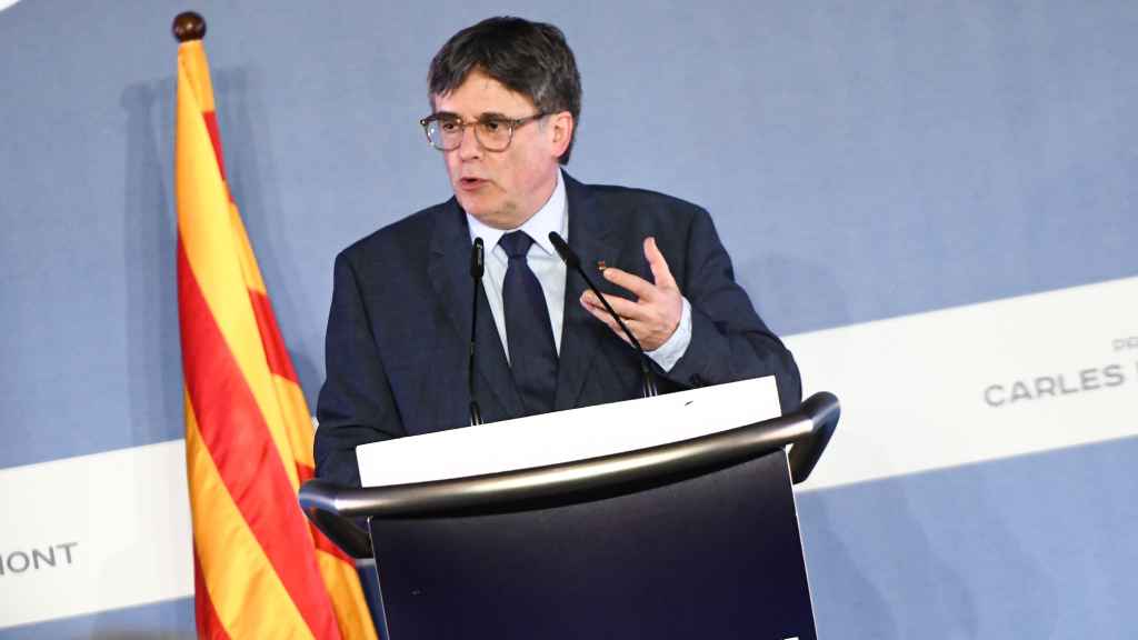 Carles Puigdemont, en su acto en Elna