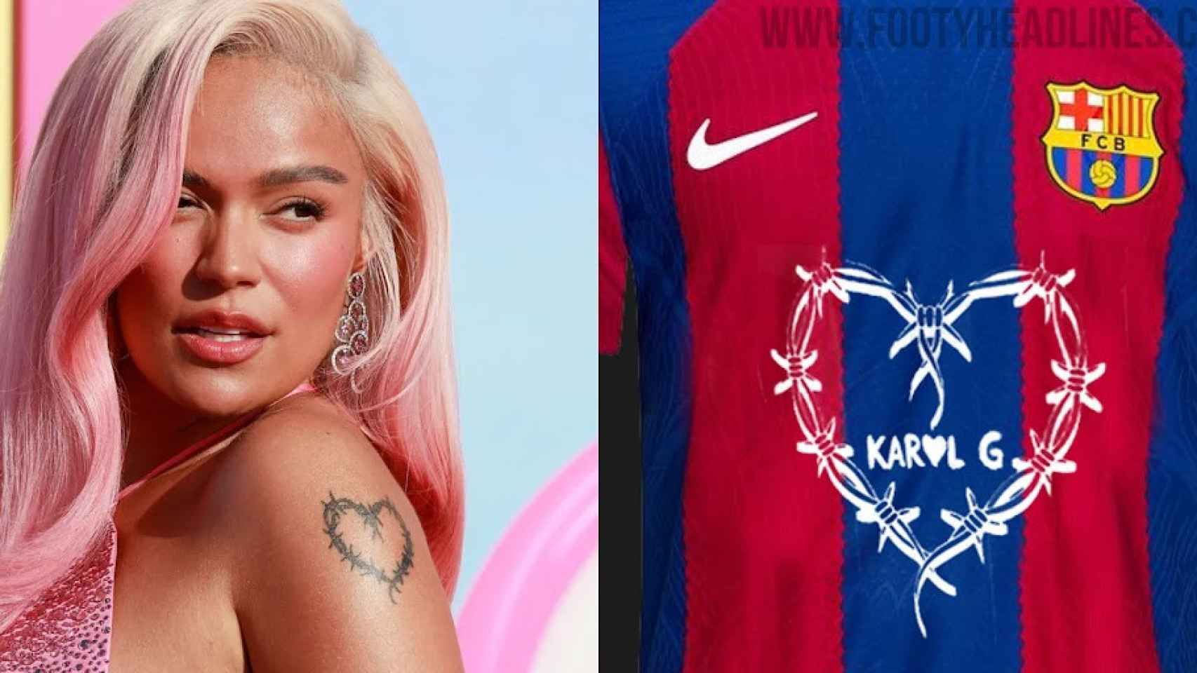 El modelo de la camiseta del Barça con el logo de Karol G