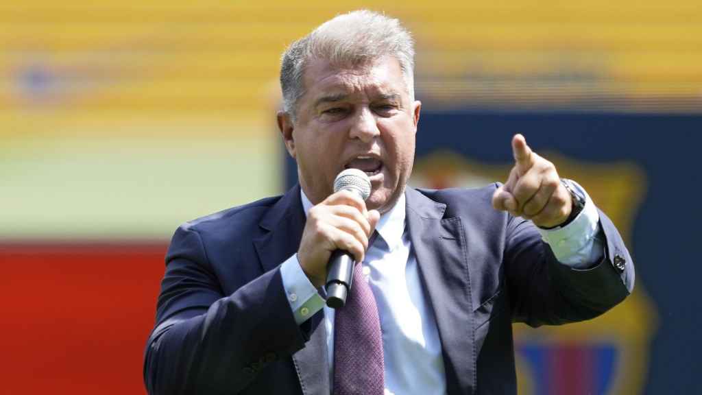 Joan Laporta, presidente del Barça, en un acto público