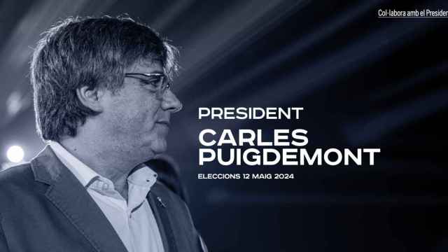 Página web del candidato a las elecciones del 12 de mayo, Carles Puigdemont