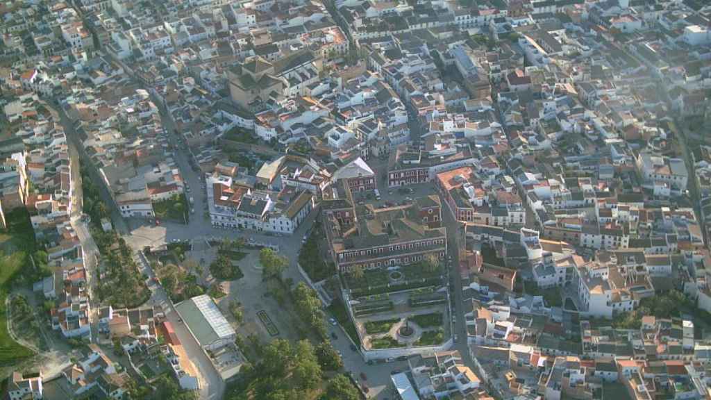Vista desde el aire del municipio Fernán Nuñez, en Córdoba