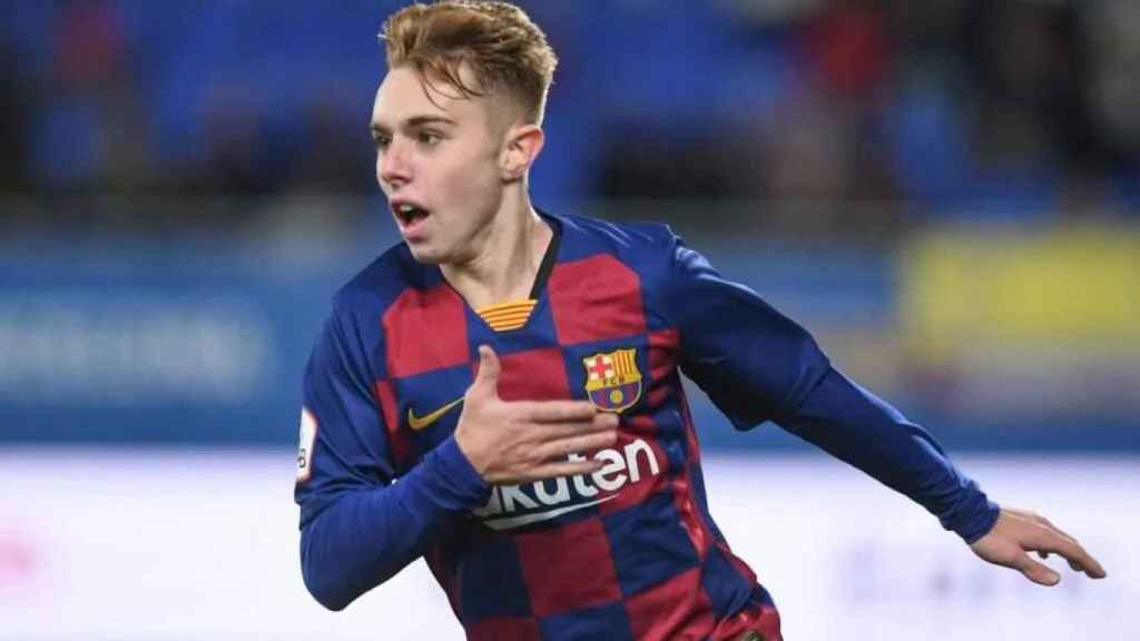 Peque, con el Barça B