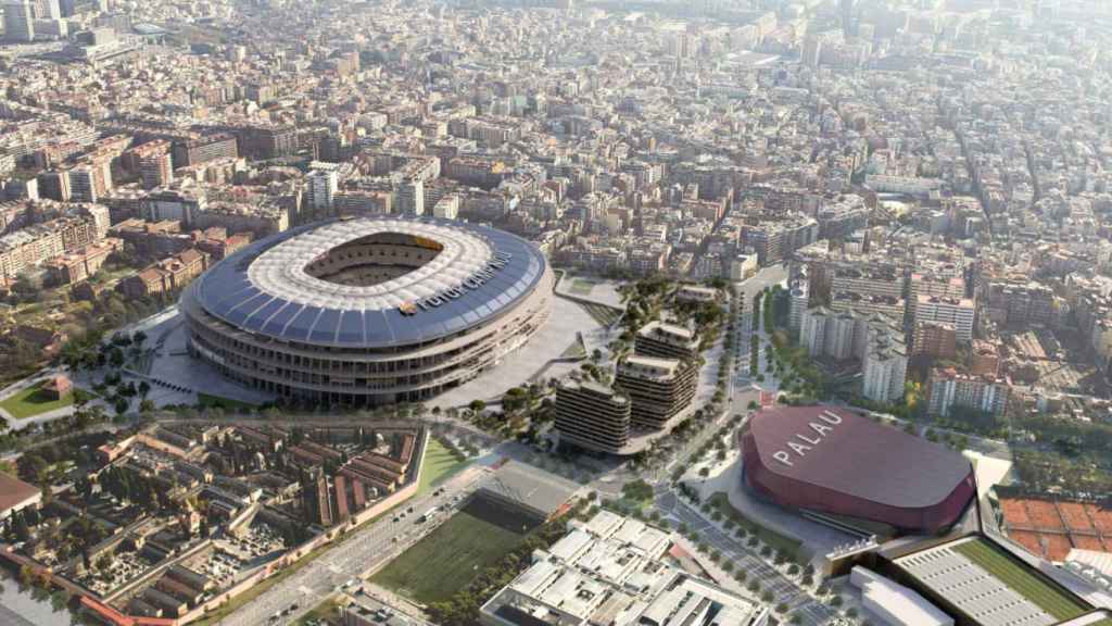 Una maqueta del futuro Espai Barça
