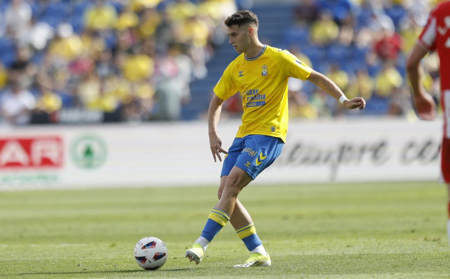 Mika Mármol, en un partido con Las Palmas