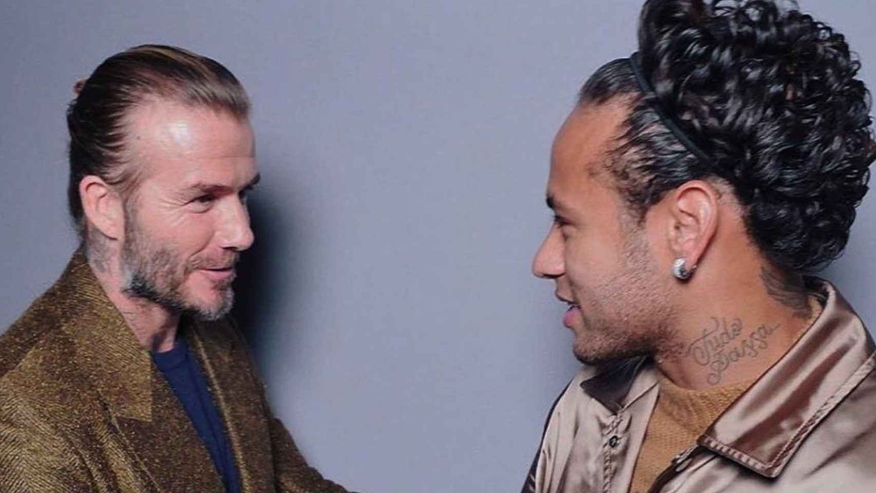 Beckham, junto a Neymar, en una imagen de archivo