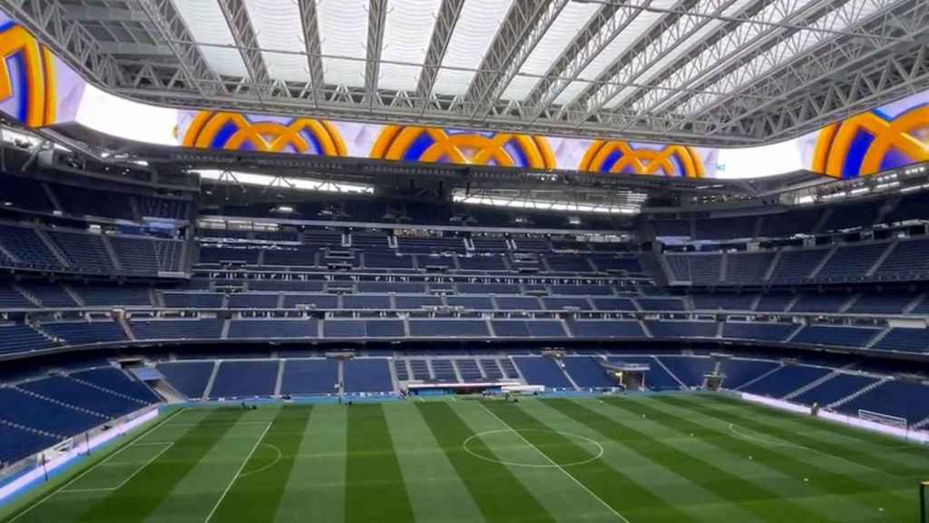 El videomarcador de 360 grados del Estadio Santiago Bernabéu