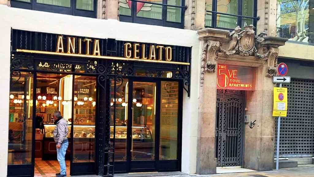 Imagen del nuevo local de Anita Gelato en el centro de Barcelona