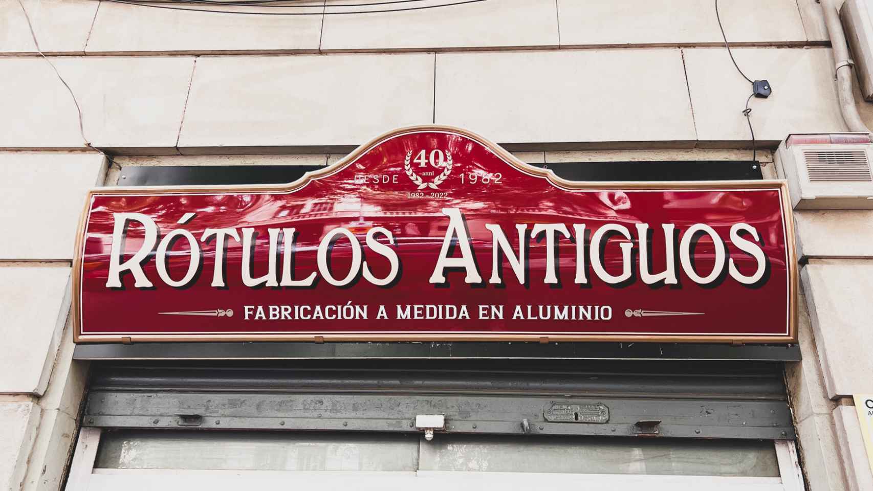 El 'showroom' de Rótulos Antiguos en Barcelona