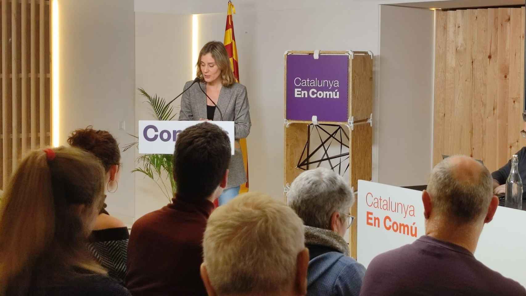 Jéssica Albiach, en el Consell Nacional de Catalunya en Comú, celebrado el 26 de marzo