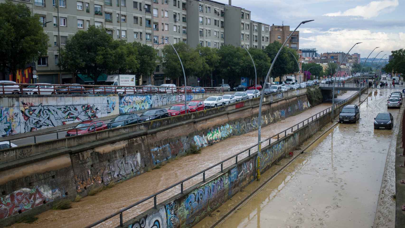 Inundaciones en Terrassa (Barcelona), causadas por las fuertes lluvias de junio de 2023
