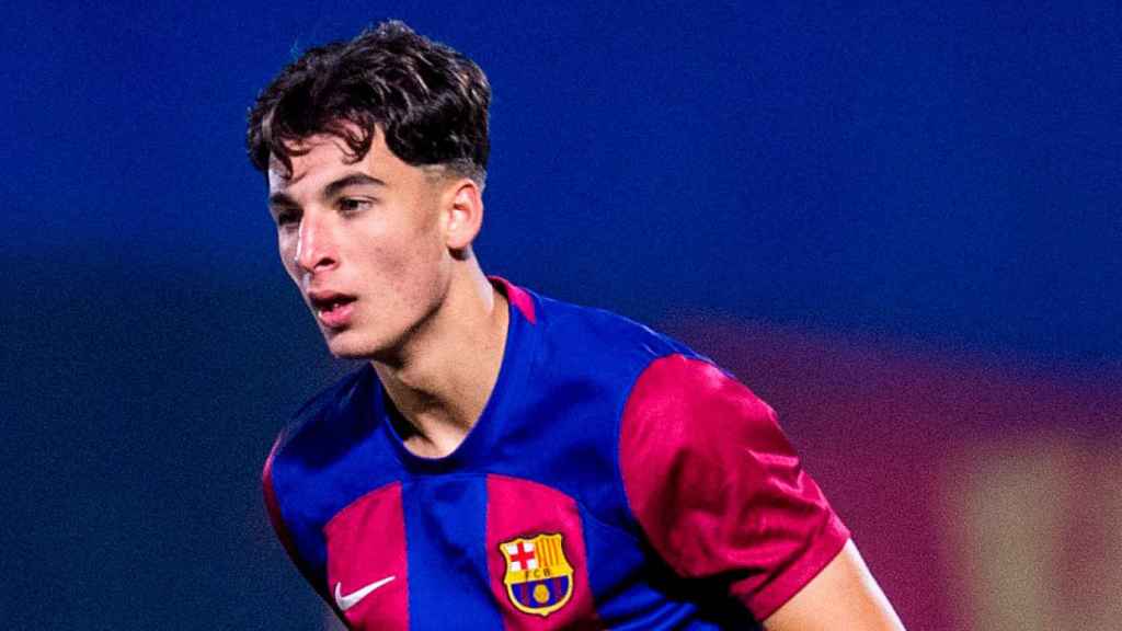 Guille Fernández en un partido con el Barça