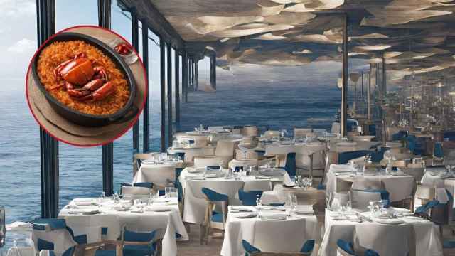 Creación visual de un restaurante de playa donde hacen bogavante