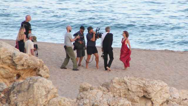Natalie Portman en la playa de Calella de Mar