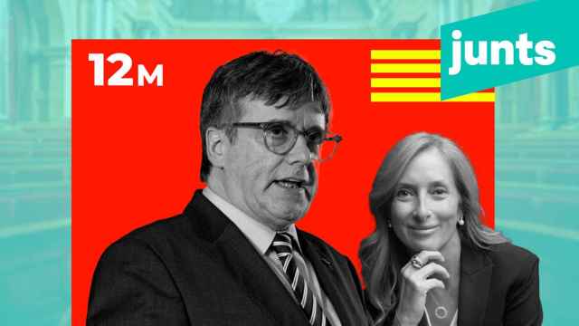 El candidato de Junts, Carles Puigdemont, y su número dos Anna Navarro