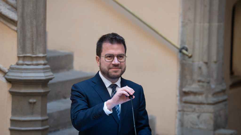 El 'president' de la Generalitat de Catalunya, durante la rueda de prensa tras el Consell Executiu del Govern