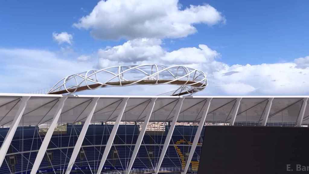 El diseño del mirador que tendrá el nuevo Camp Nou