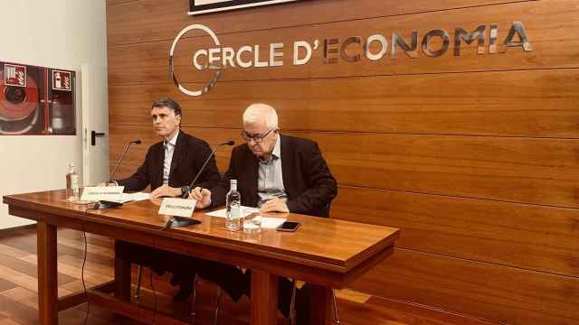 Jaume Guardiola y Miquel Nadal en la sede Círculo de Economía