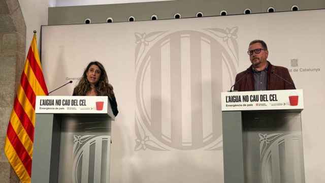 La portavoz Patrícia Plaja y el secretario general de Acción Climática de la Generalitat, Josep Vidal
