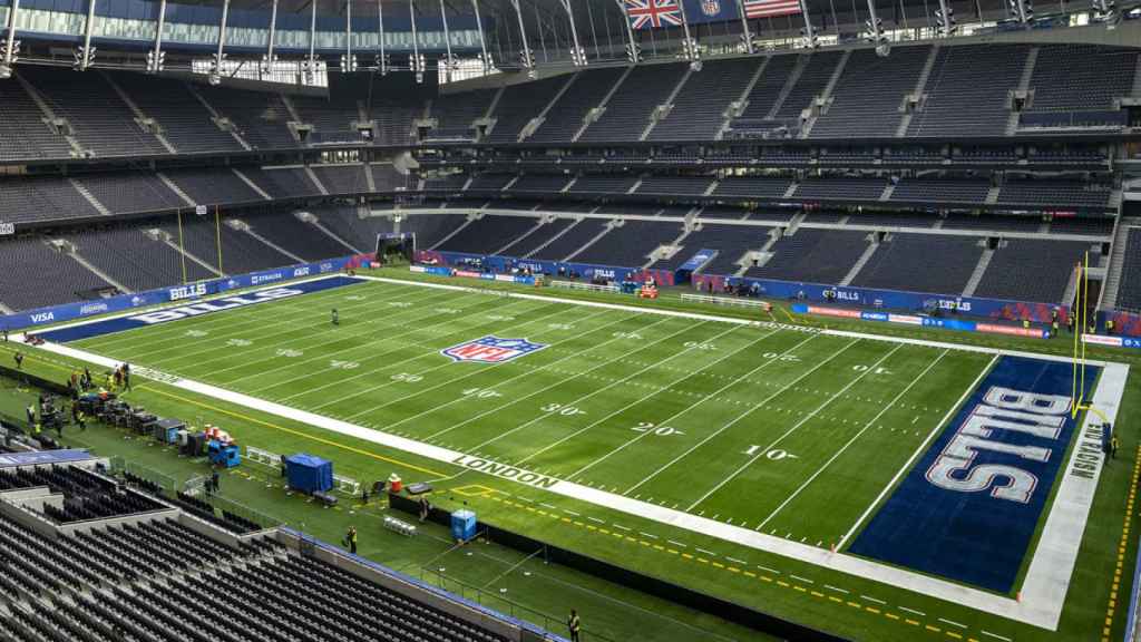 El estadio del Tottenham antes de celebrarse un partido de la NFL