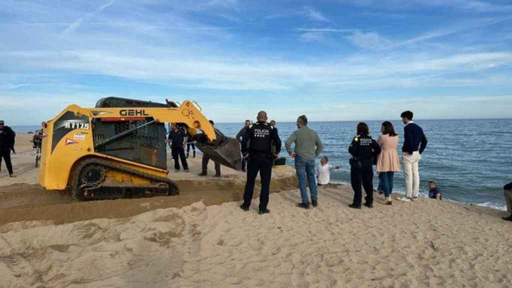 Playa de Vilassar de Mar, donde se han encontrado unos restos óseos