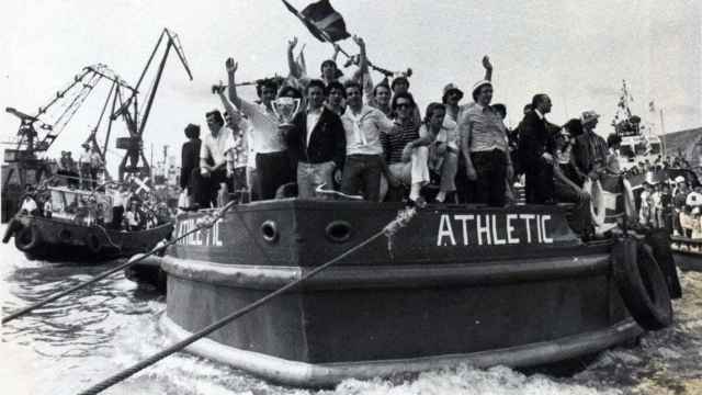 Celebración del Athletic de los años 80