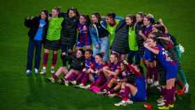 El Barça Femenino celebra el pase a la final de la Copa de la Reina